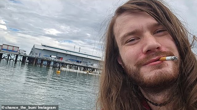 A few hours later, Chance seemed to cheer up when he shared another, clearer photo of himself smiling as he posed in front of a dock.