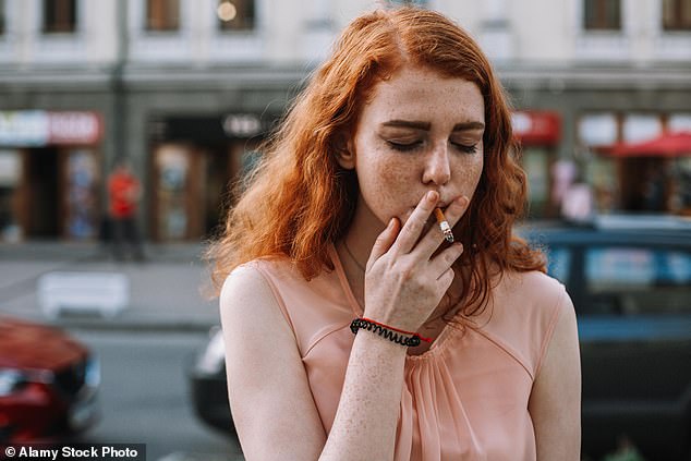 Women who were pregnant and received a reward were much more likely to quit smoking than women in the control groups, both at the end of pregnancy and after the baby was born (stock image)