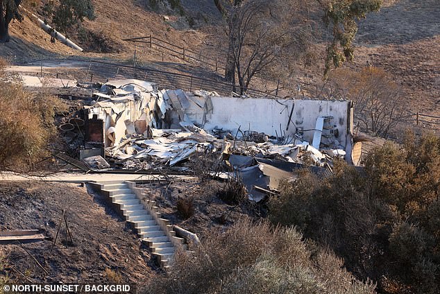 The day after the ash and rubble of what remains of his multi-storey residence were photographed, he assured fans that he and his family were doing well despite being displaced.