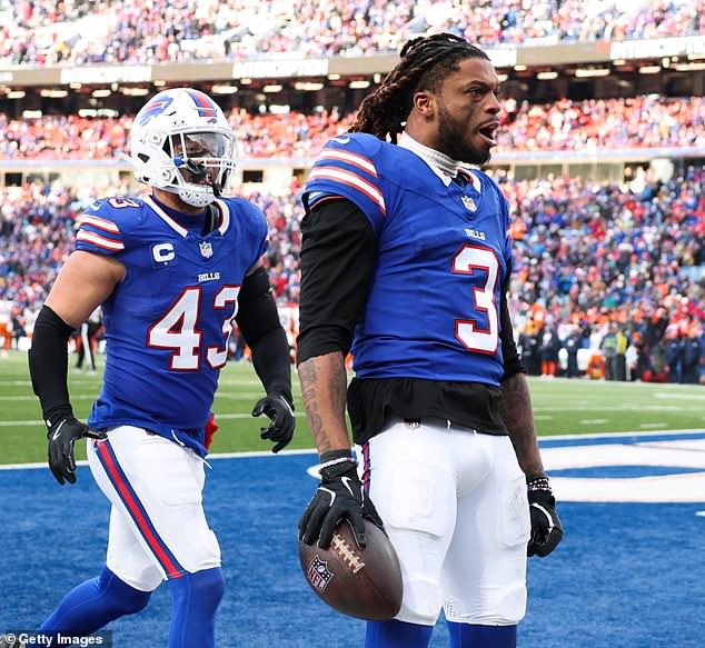 Hamlin celebrated with Bills fans, but the officials overturned the call as an incomplete pass