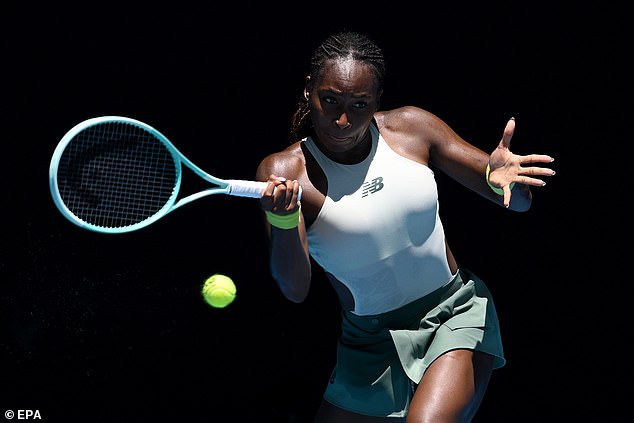 Gauff powered his way to a 6-3 6-3 win over Sofia Kenin on Monday, Australian time