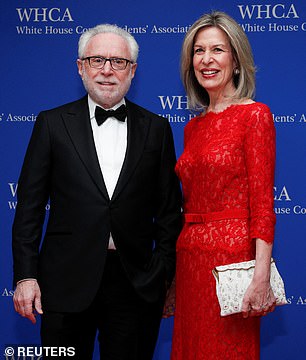 The 76-year-old is pictured with his wife Lynn Greenfield