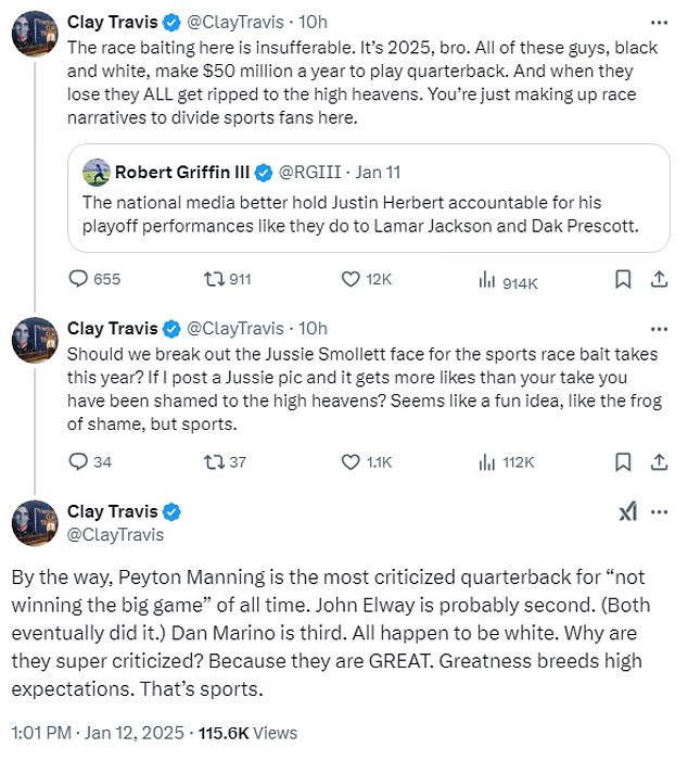 1736744615 575 Ex NFL star Robert Griffin III slammed for race baiting over controversial