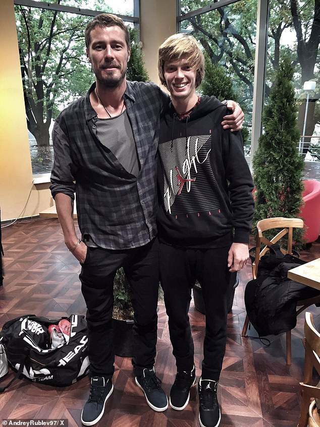 Rublev said tennis great Marat Safin (pictured left) has been very important in his recovery