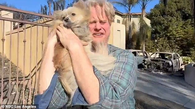 He had been desperately trying to reach the dog, Oreo, since the Pacific Palisades fire broke out early last week