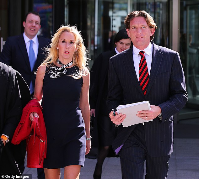 James Hird is believed to have moved out of the family home in Toorak (the former couple are pictured outside court in 2014)