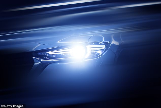 Data shows that dazzling headlights were a contributing factor in 216 incidents in 2023 (stock image)