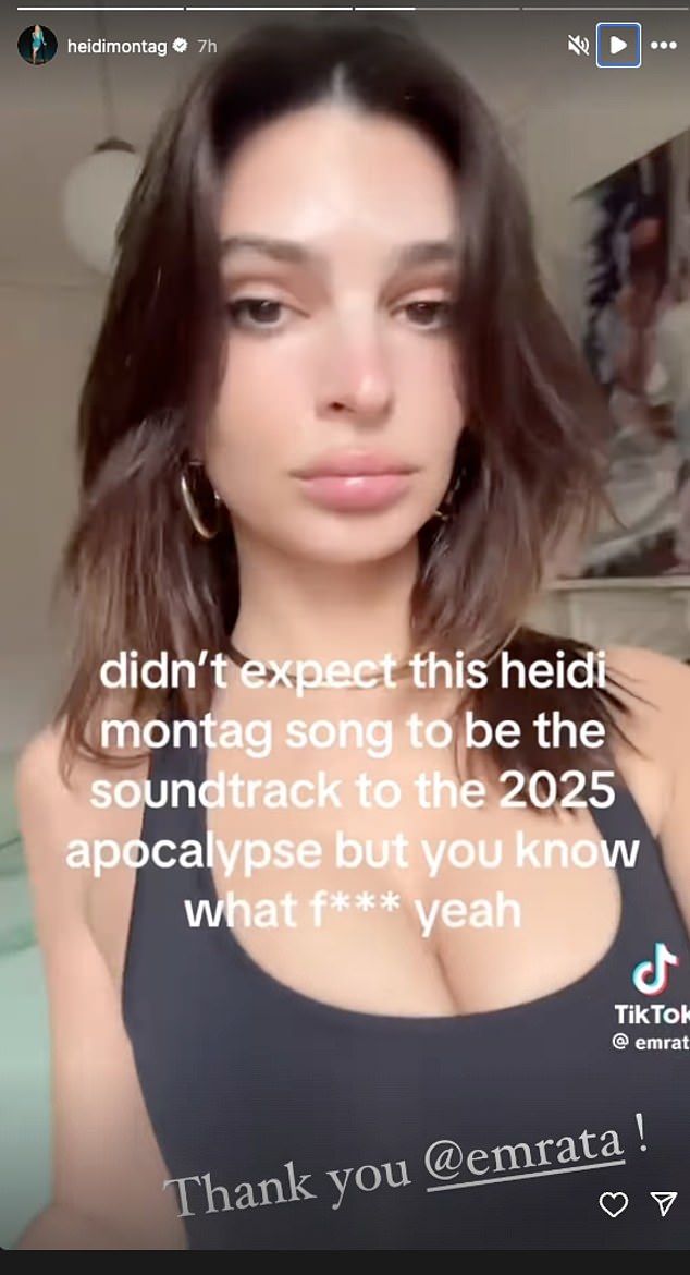 Celebrities have also shared their support for Heidi and Spencer by listening to the song on social media, like supermodel Emily Ratajkowski