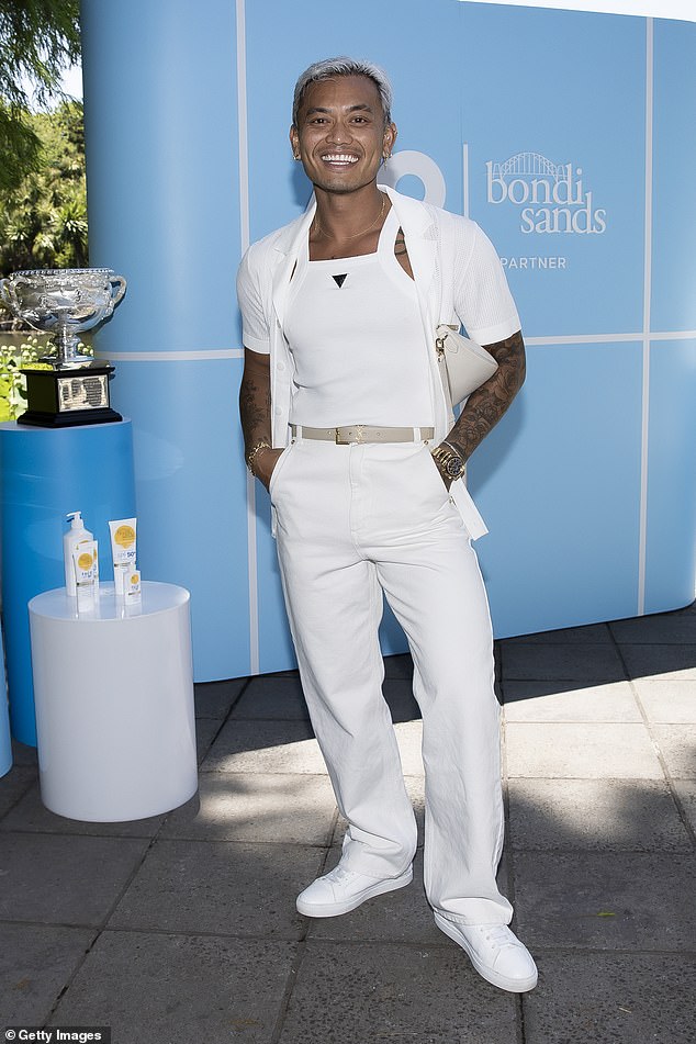 Similarly, MasterChef Australia star Khanh Ong (pictured) made a night of it, who got the all-white memo