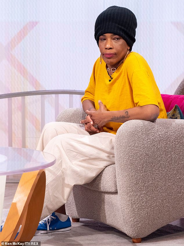 Macy sparked concern among viewers who noticed her 'erratic' behavior during a 2019 appearance on Lorraine (pictured) after claiming she was a 'vampire' and wants to bite people, before insisting she wouldn't do so because it's illegal