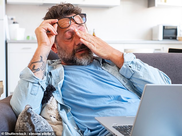 The researchers found that men made less effort to be social when they were tired, leading to the impression that they experienced more fatigue than women. In contrast, female participants were more attentive and made more direct eye contact during conversations, even when tired (file photo)