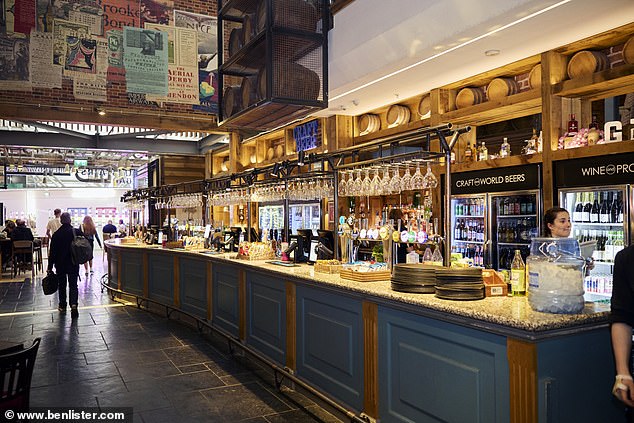 'Passengers are consuming excess alcohol at airports without any restrictions on purchase or consumption,' Ryanair claimed (File image of a Wetherspoons pub at Stansted Airport)