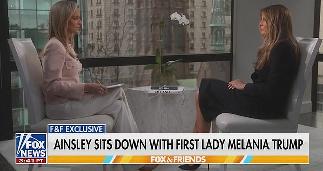 Melania Trump sat down with Ainsley Earhardt on Fox & Friends