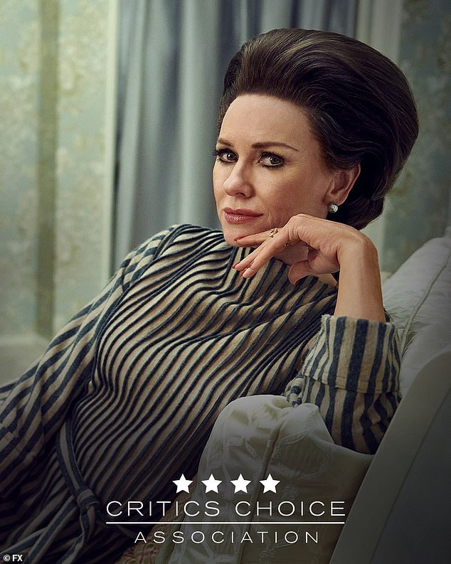 The British-born Australian scored a nomination for Best Actress in a Limited Series/Made-for-TV Movie for her role as betrayed socialite Babe Paley in FX's Feud: Capote vs. The Swans