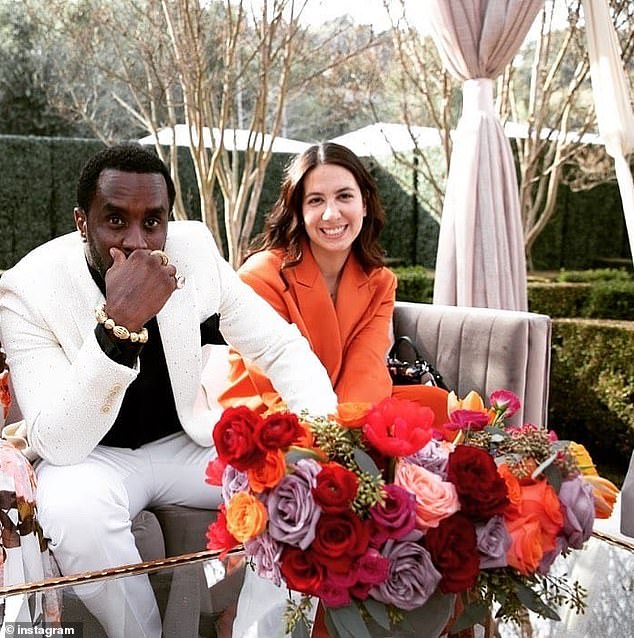 Diddy is pictured with his chief of staff Kristina Khorram, who was named in Parham's lawsuit