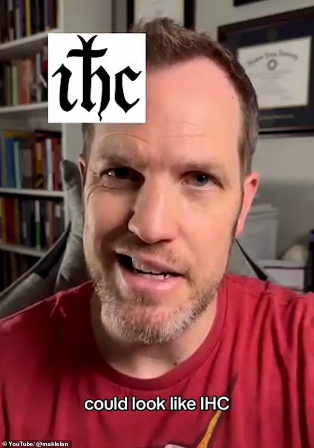 Dr. McClellan says that the 'i' became a 'j' in the 16th century to create a Christogram that resembled 'JHC'. People then joked that this stood for Jesus H. Christ