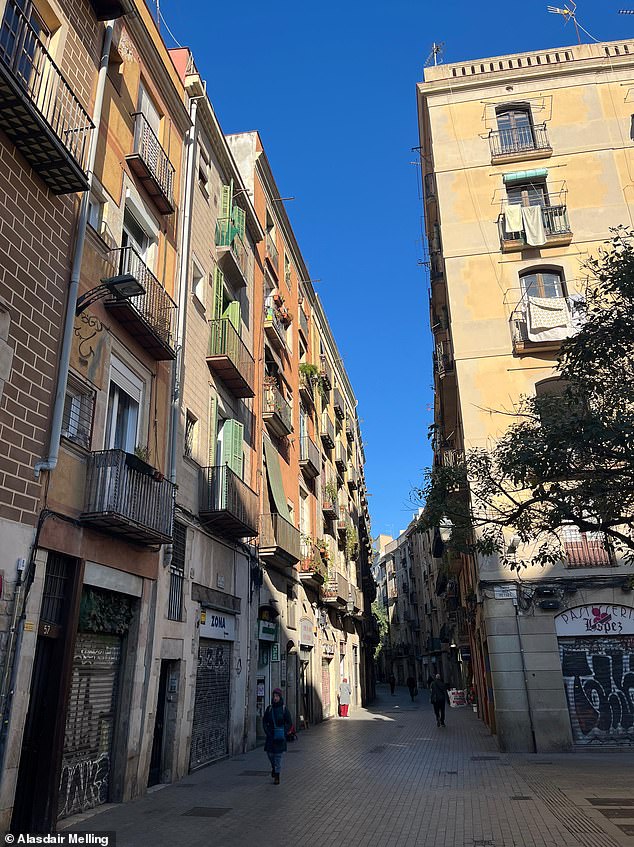 A row of flats in Barcelona today. Many locals fear the consequences of short-term rentals and foreign nationals buying homes for speculation