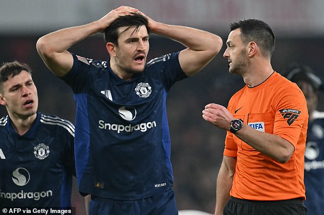 Maguire was left stunned after fouling Arsenal's Kai Havertz on Sunday