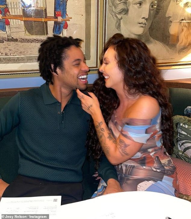 Jesy's pregnancy comes just five months after she and musician Zion, 26, split in September (pictured together)