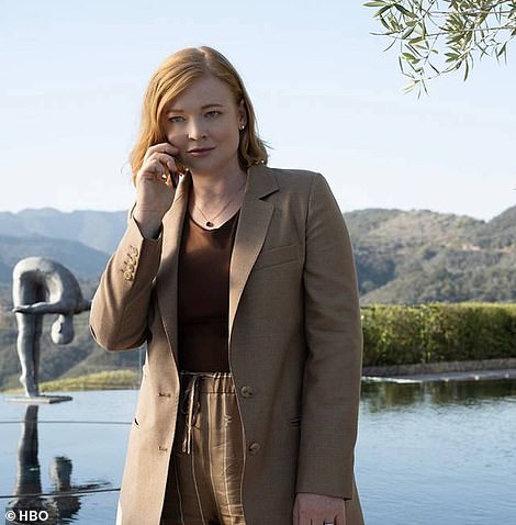 Sarah Snook as Shiv Roy in the season four premiere of Succession at Russell's estate in Pacific Palisades