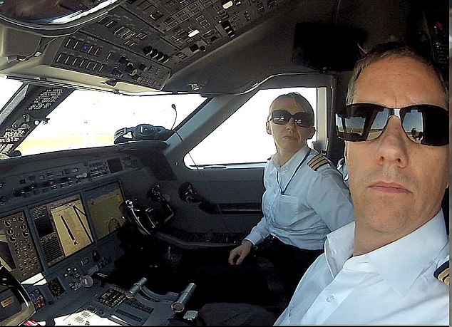 The inquest heard how police officers tried to break the windscreen of the plane after it crashed (photo: pilots Eric Swaffer and Izabela Roza Lechowicz)