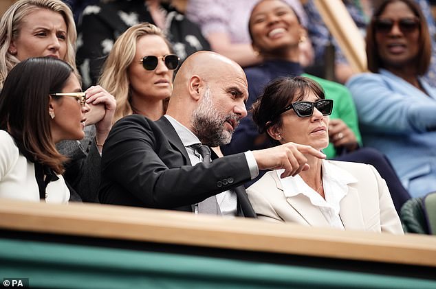 Guardiola and Serra went to Wimbledon at the All England Club in July 2024