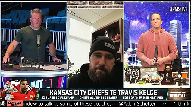 Kelce opened up about the Chiefs' upcoming game against the Texans and life with Swift