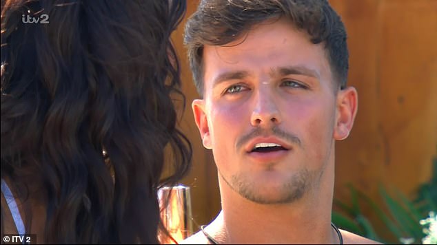 Viewers wondered why the reality star seemed so angry, saying he looked like he had been 'dragged in against his will' and 'thought he was too cool for Love Island'