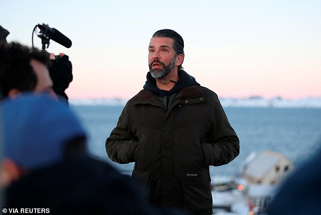 During his visit, Jr. spoke. with local residents appearing to be in favor of Greenland joining the US