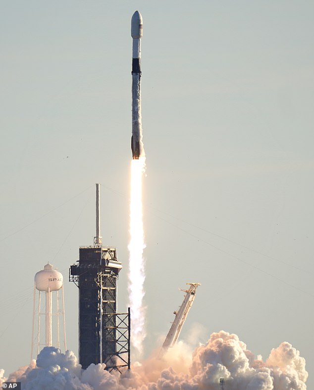 Explosion: A Space X Falcon 9 rocket blasts off. The company is now a leading designer, manufacturer and launcher of advanced rockets worth £275 billion