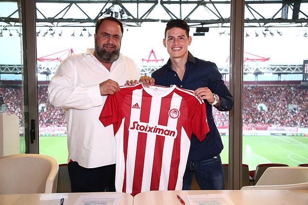 The Colombian would spend just seven months at Olympiacos before tearing up his contract