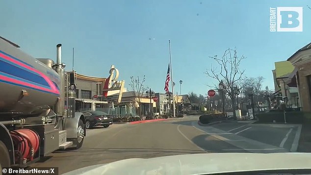 The mall was saved by privately hired firefighters and water tanks