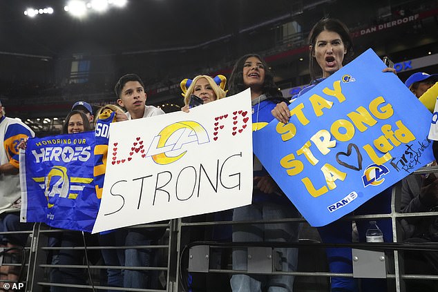 The Rams' fan base made the trip to Arizona to support their team amid the tragedy