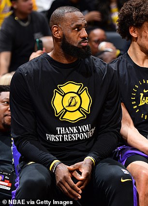 LeBron James of the Los Angeles Lakers