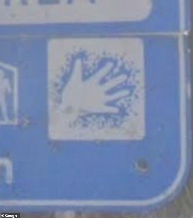 On Reddit, the confused motorist posted a photo of the sign, which shows the image of a hand, to get answers