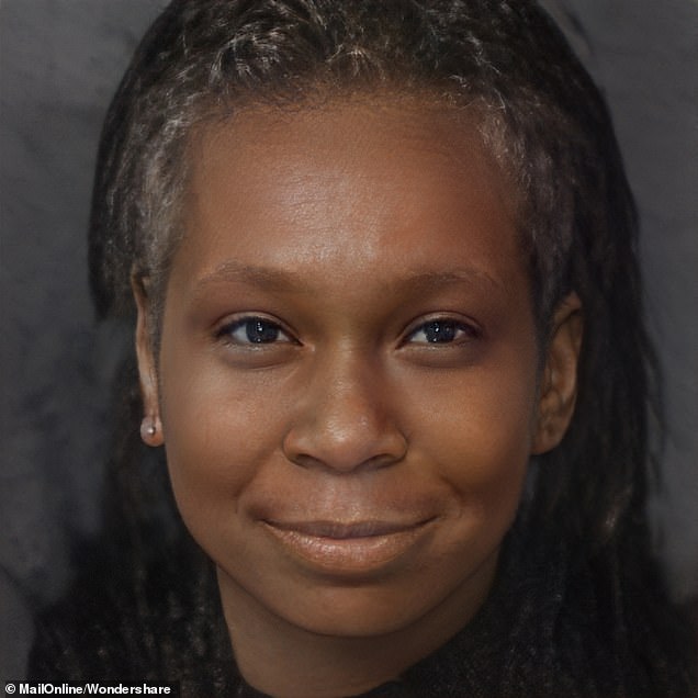 If you want to try this technique for yourself, you can use Media.io's Wondershare AI Face Editor, which was used here to show Whoopi Goldberg as she might have looked 19