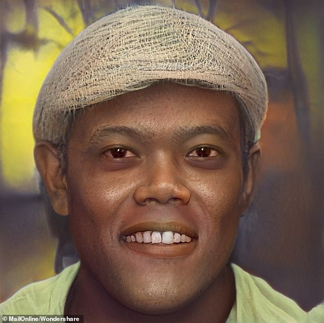 Samuel Jackson as he looked at the age of 19 according to AI