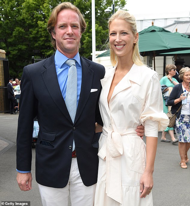 Thomas Kingston (left), the husband of Lady Gabriella Windsor (right), took his own life after suffering an adverse effect from prescription drugs, an inquest has heard