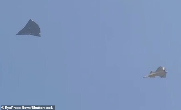 This photo appears to show a Chinese advanced stealth fighter flying for the first time on December 26, 2024