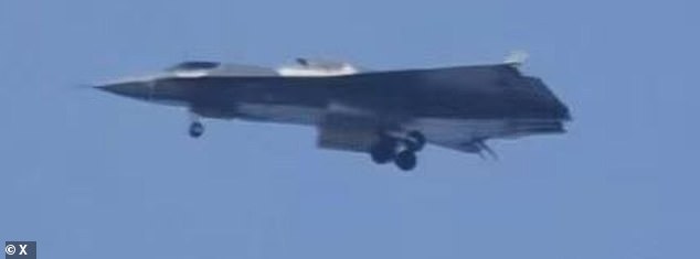 The Chinese plane appeared in social media posts last month, revealing a large three-engine fighter with a cockpit and a diamond-like wing without vertical tails - which could help the plane avoid being detected on radars