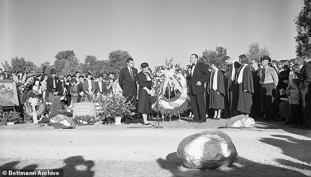 James DeWeerd (right) was one of two ministers who officiated at Dean's funeral