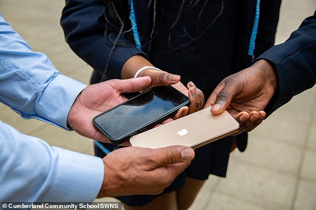 Students who took part in the test were asked to hand in their phones in May and June