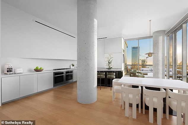 It also features 10-foot ceilings with floor-to-ceiling windows and a state-of-the-art kitchen with Corian countertops and a subzero refrigerator, Bastiyali said.