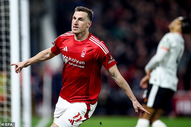 Chris Wood's thirteenth goal of the season had given Nottingham Forest the lead early in the match