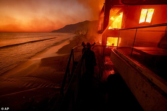 The flames that crept near Fergie's home in Brendtwood were part of the fire that devastated the Pacific Palisades area