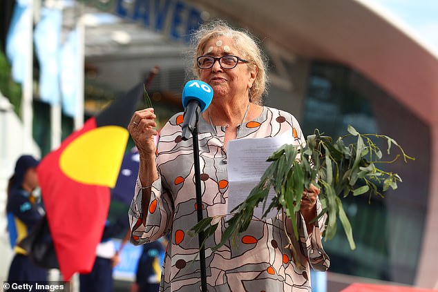 Mr Christou claimed the Welcome to Country ceremonies have become less meaningful as they are performed 'every 10 minutes' (Photo: A Welcome to Country for the Australia Open 2025 Trophy Arrival Ceremony)