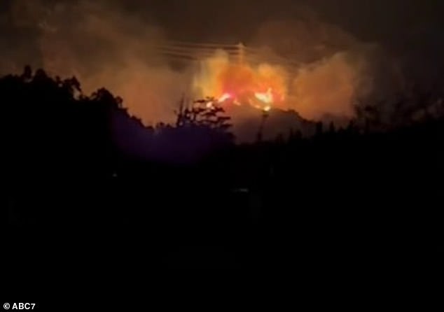 A Ring camera has captured gruesome video footage of the possible origin of the fast-moving Eaton Fire in Altadena, California.