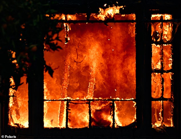 The fire quickly spread down the hill, destroying several residential blocks in Altadena