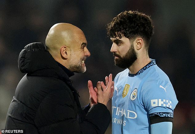 Guardiola was also seen in what appeared to be a heated exchange with Josko Gvardiol