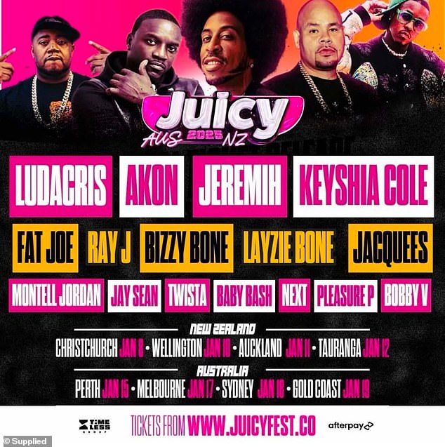 The veteran artist will perform in the country as part of the Juicy Fest '25 all star show, alongside R&B superstars Akon, Ray J, Montell Jordan, Fat Joe and many more